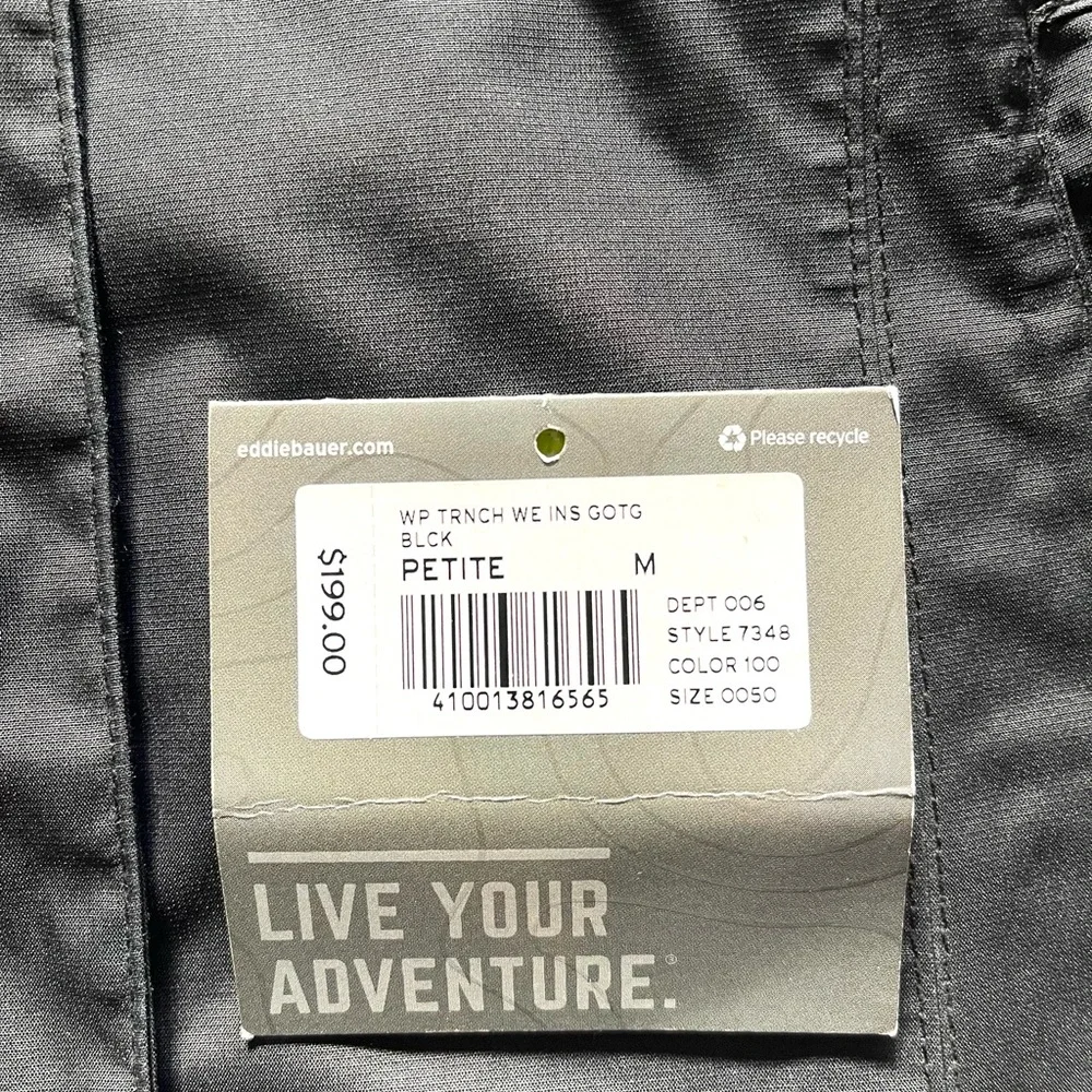 Eddie Bauer Black Trench Coat - Picture 11 of 11